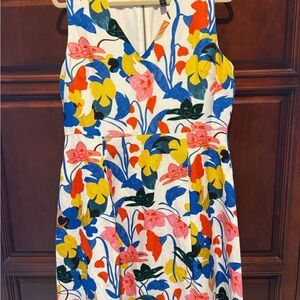 J. Crew Colorful Floral Midi Dress